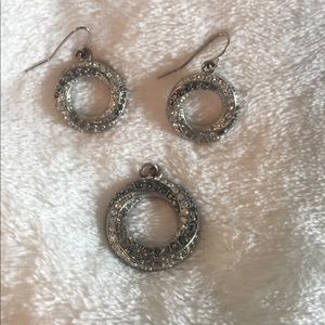 NY&Co Matching Earrings and Pendant Rhinestone